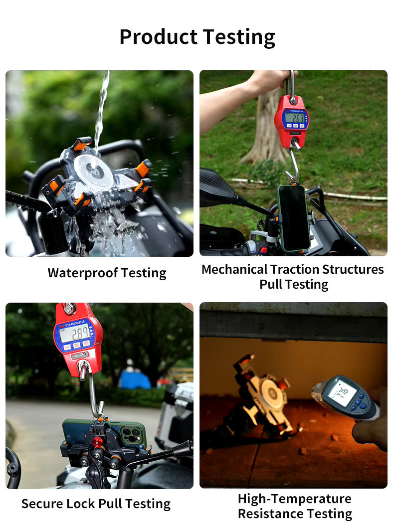 Ulti-Mount, The Heavy Duty Metal Motorcycle/Bike Phone Holder with Anti-shock + Anti-theft