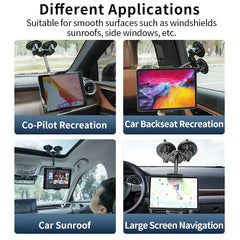 BoulderMax Duo dual suction phone mount with 360° rotation and strong grip.