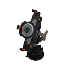 Black and orange suction cup tool on a white background