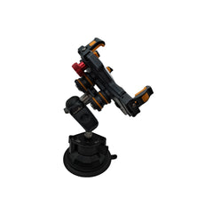 Black and orange suction cup tool on a white background