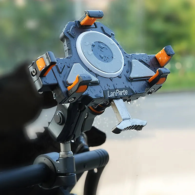 Ulti-Mount, The Heavy Duty Metal Motorcycle/Bike Phone Holder with Anti-shock + Anti-theft