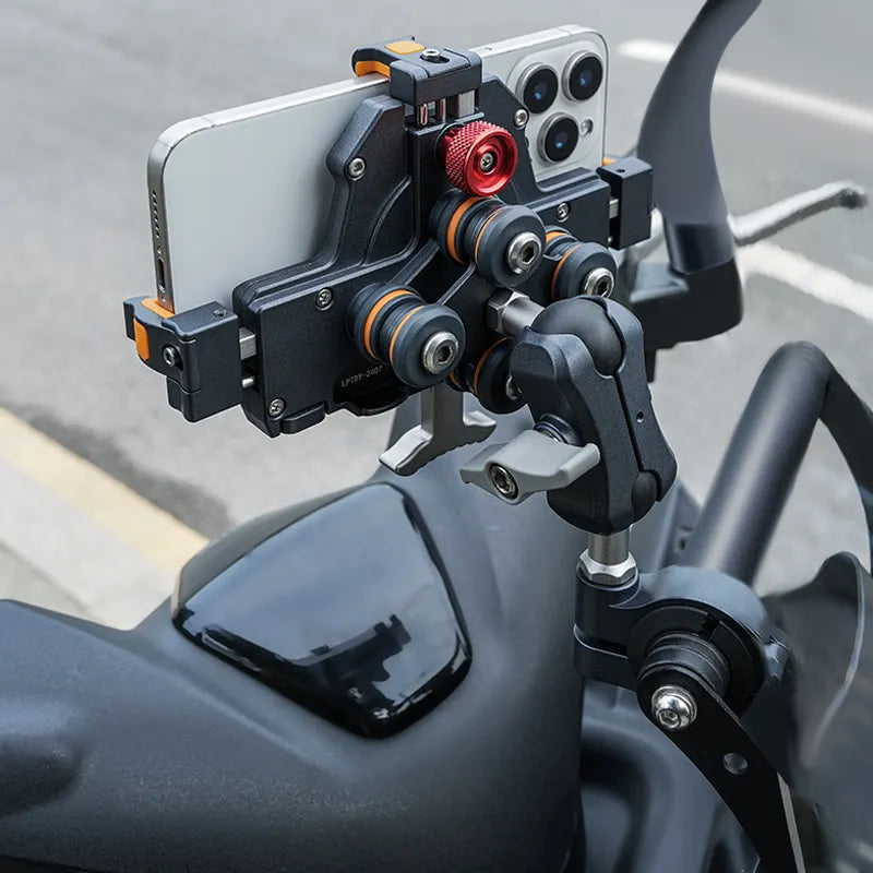 Ulti-Mount, The Heavy Duty Metal Motorcycle/Bike Phone Holder with Anti-shock + Anti-theft