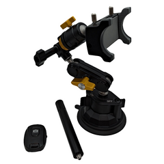 BoulderCam Pro dual phone and action camera mount front view