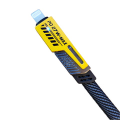 4-in-1 PD 27W fast charging cable with USB-A, USB-C, and Lightning connectors – universal compatibility.
