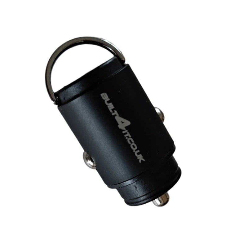 Power Trip compact dual USB car charger with USB-C and USB-A fast charging